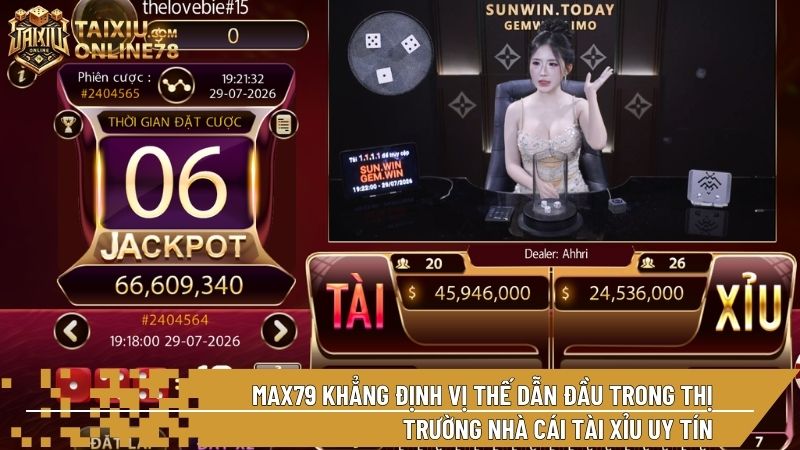 MAX79 - Nhà cái tài xỉu online mang phong cách chuyên nghiệp và đẳng cấp quốc tế
