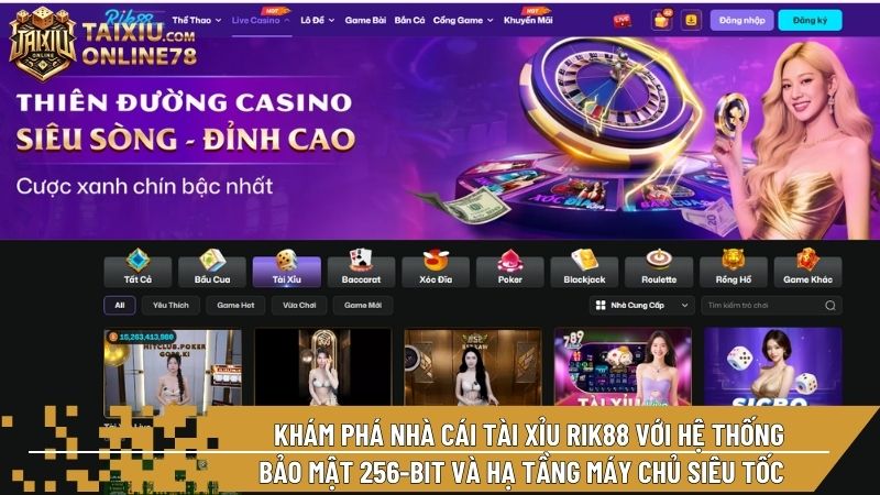 RIK88 - Nhà cái cá cược tài xỉu bóng đá và livestream hàng đầu châu Á năm 2026