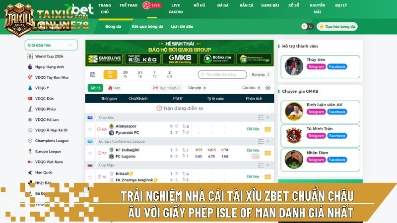 ZBET - Nhà cái cá cược tài xỉu bóng đá và livestream hàng đầu thế giới năm 2026